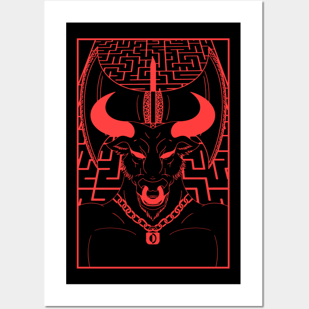 Minotaur Labyrinth Wall Art by Thrylos Store